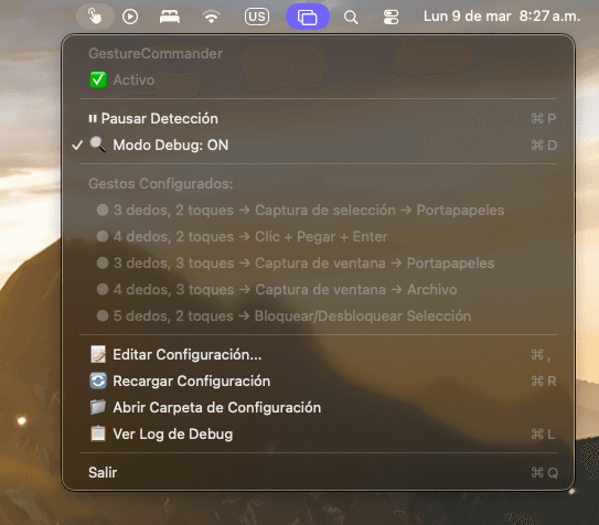 GestureCommander screenshot 1